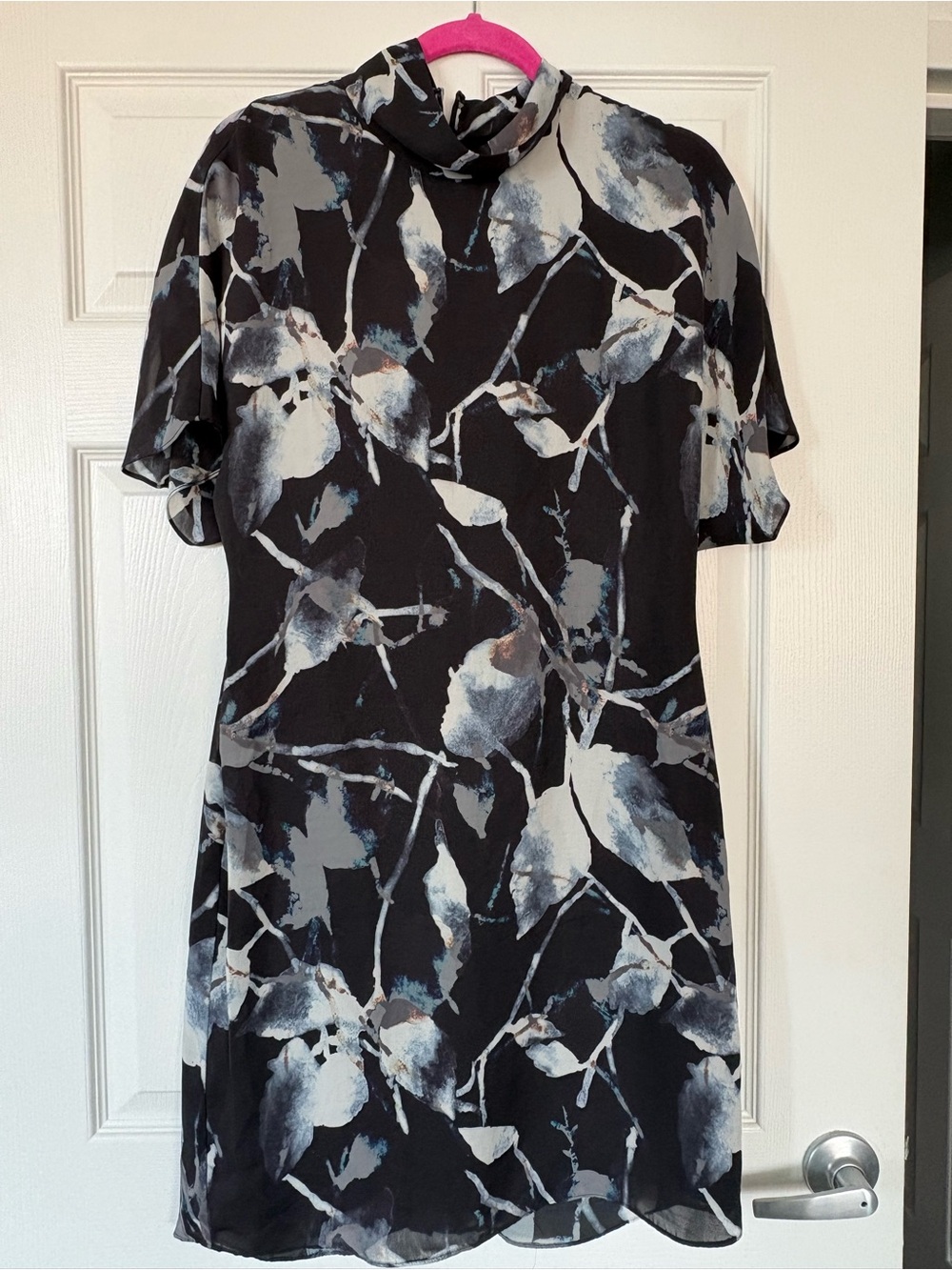 Reiss Floral Mock Neck Dress